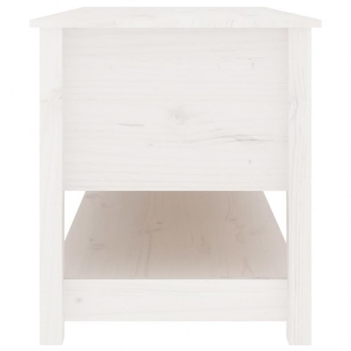 Sofabord 102x49x55 cm massivt fyrretræ hvid