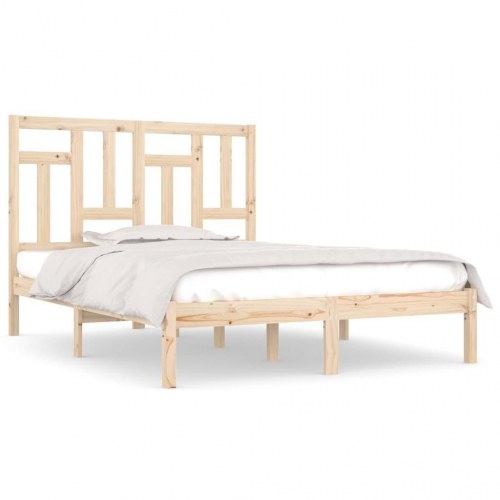 Sengeramme uden madras 200x200 cm massivt fyrretræ