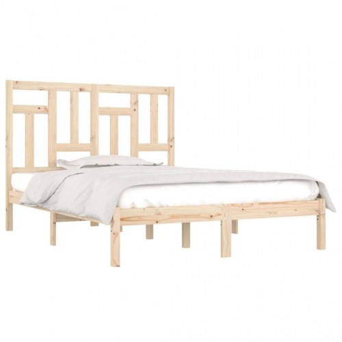 Sengeramme uden madras 200x200 cm massivt fyrretræ