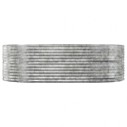 Plantekasse 212x140x68 cm galvaniseret stål sølvfarvet