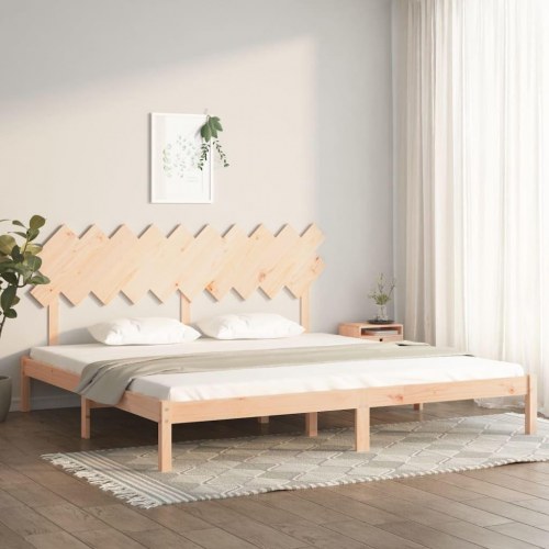 Sengeramme i massivt fyrretræ 200 x 200 cm med sengegærde