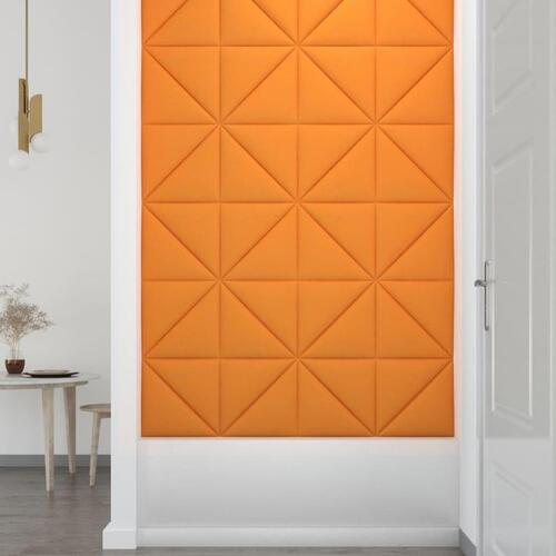 Vægpaneler 12 stk. 30x30 cm 0,54 m² stof lysegul