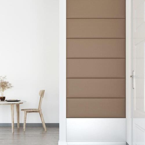 Vægpaneler 12 stk. 90x30 cm 3,24 m² kunstlæder cappuccino