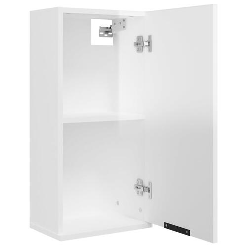 Væghængt badeværelsesskab 32x20x67 cm hvid højglans
