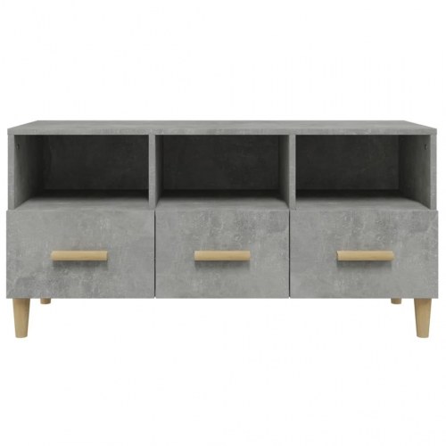 Tv-bord 102×36×50 cm i konstrueret træ - betongrå