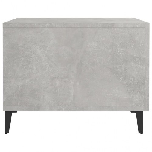 Sofaborde med metalben og skuffe - betongrå, 2 stk., 50 x 50 x 40 cm