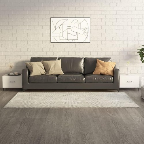 Sofaborde med skuffe 2 stk. 50 x 50 x 40 cm - hvid højglans