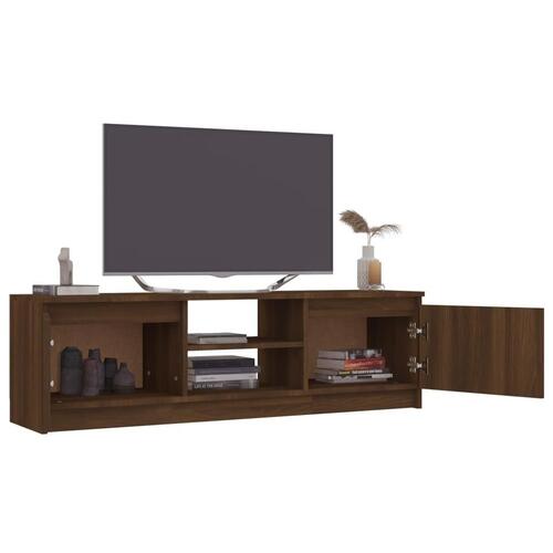 Tv-bord 120x30x35,5 cm konstrueret træ brun egetræsfarve