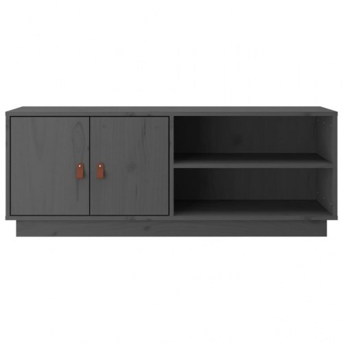 Tv-bord i massivt fyrretræ - grå 105×34×40 cm