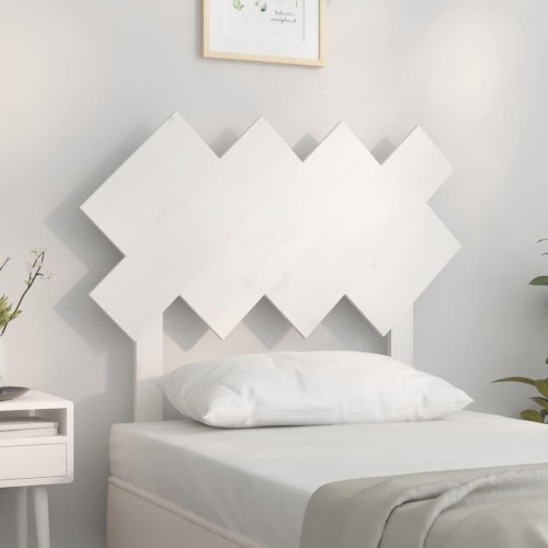 Sengegærde i massivt fyrretræ 92 x 3 x 81 cm - hvid