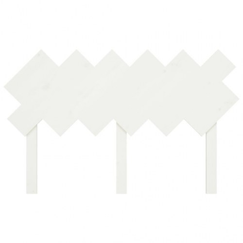 Sengegærde 132x3x81 cm massivt fyrretræ hvid