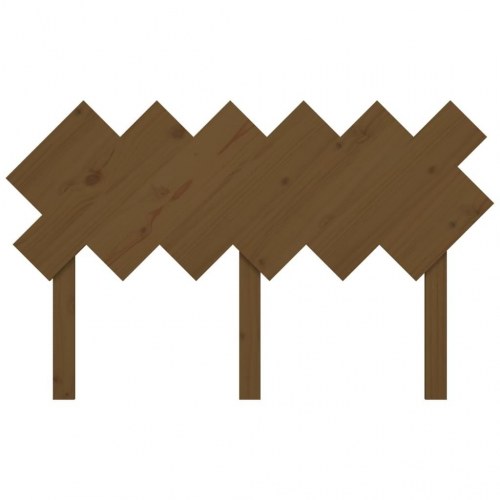 Sengegærde 132x3x81 cm massivt fyrretræ gyldenbrun