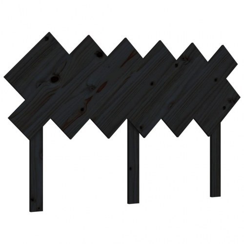 Sengegærde i massivt fyrretræ 132 x 3 x 81 cm - sort