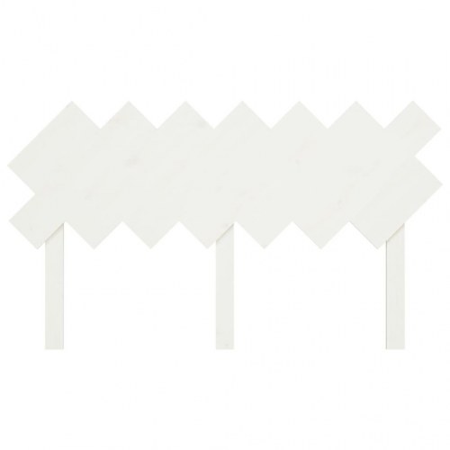 Sengegavl i massivt fyrretræ 141 x 3 x 80,5 cm - hvid