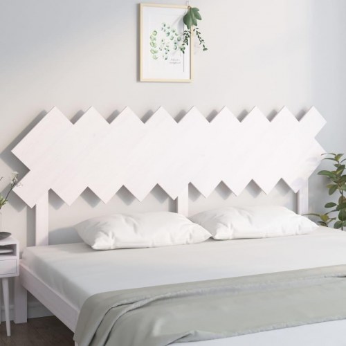 Sengegavl i massivt fyrretræ 178 x 3 x 80,5 cm - hvid
