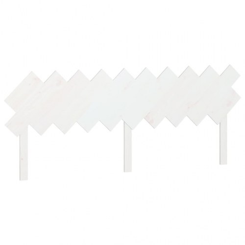 Sengegavl i massivt fyrretræ - hvid 196 x 3 x 80,5 cm