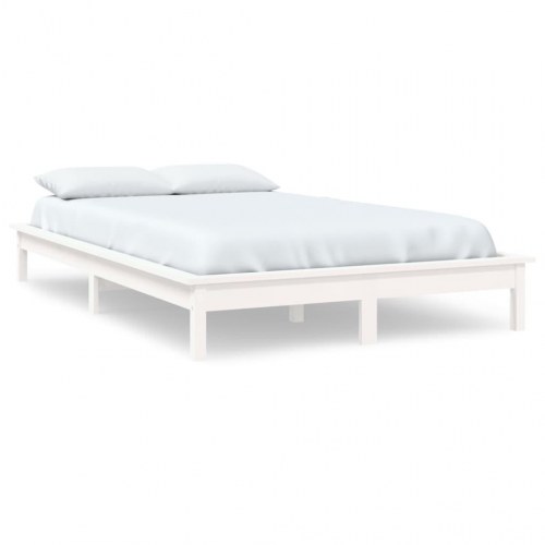 Sengeramme i massivt fyrretræ 180 x 200 cm - hvid