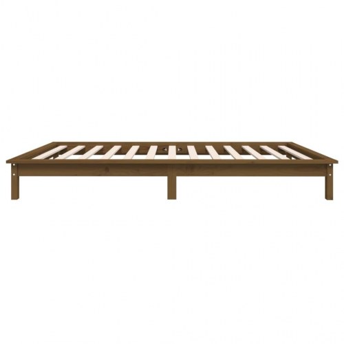 Sengeramme 90 x 190 cm i massivt fyrretræ - gyldenbrun
