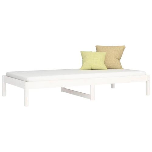 Daybed 90x200 cm massivt fyrretræ hvid