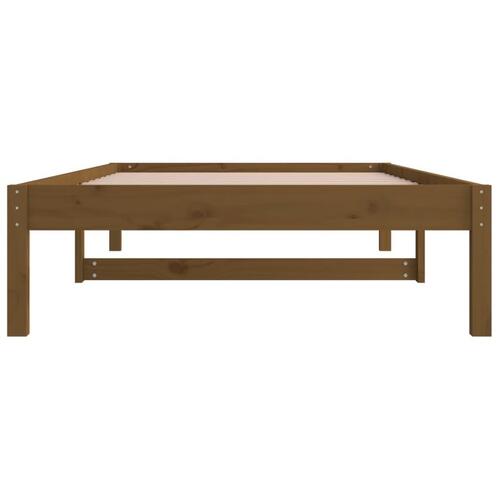 Daybed 90x200 cm massivt fyrretræ gyldenbrun