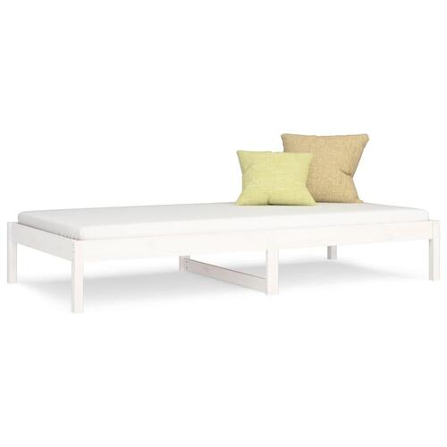 Daybed 90x190 cm Single massivt fyrretræ hvid