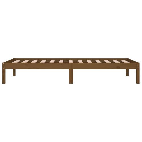 Daybed 90x190 cm Single massivt fyrretræ gyldenbrun