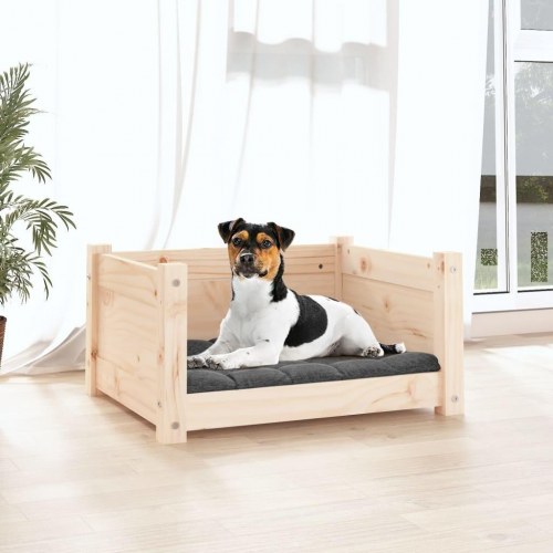 Hundeseng i massivt fyrretræ - 55,5 × 45,5 × 28 cm