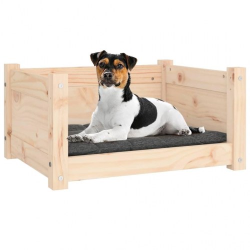 Hundeseng i massivt fyrretræ - 55,5 × 45,5 × 28 cm