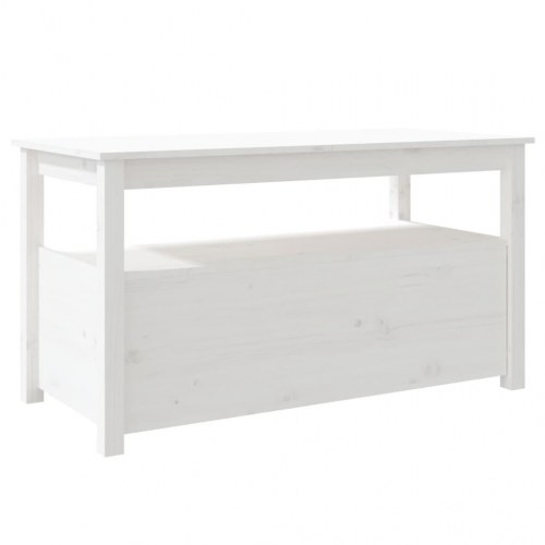 Sofabord 102x49x55 cm massivt fyrretræ hvid