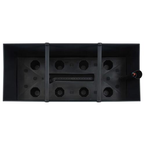 Høj plantekasse 60x25x46 cm PP-rattan antracitgrå