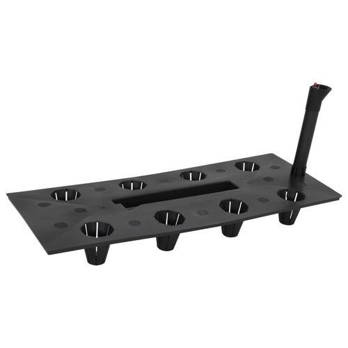 Høj plantekasse 60x25x46 cm PP-rattan antracitgrå