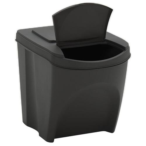 Stabelbare affaldsspande 4 stk. 100 l polypropylen grå