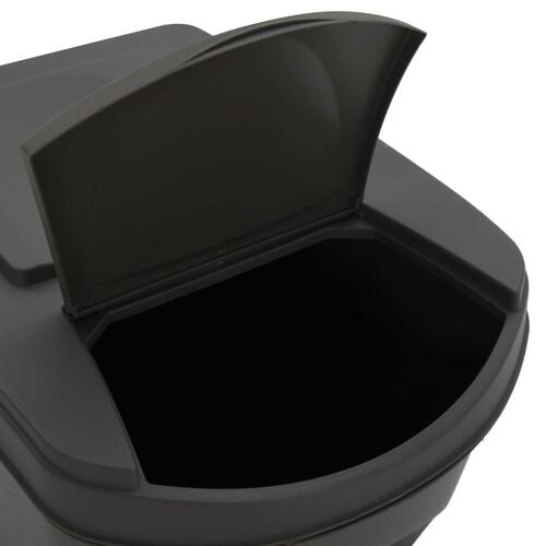 Stabelbare affaldsspande 4 stk. 100 l polypropylen grå
