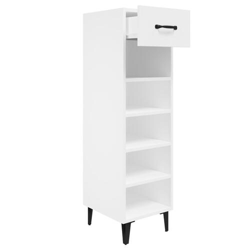 Skoreol 30x35x105 cm konstrueret træ hvid