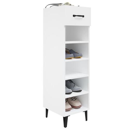 Skoreol 30x35x105 cm konstrueret træ hvid