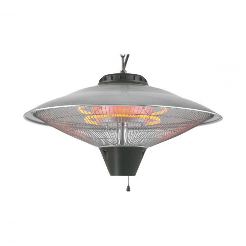 EDM Product kvarts terrassevarmer 2100 W, Ø 56,5 x 30 cm, sort
