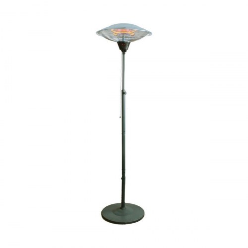 EDM Product kvarts terrassevarmer 2100 W, Ø 56,5 × 190 cm - hvid/sort