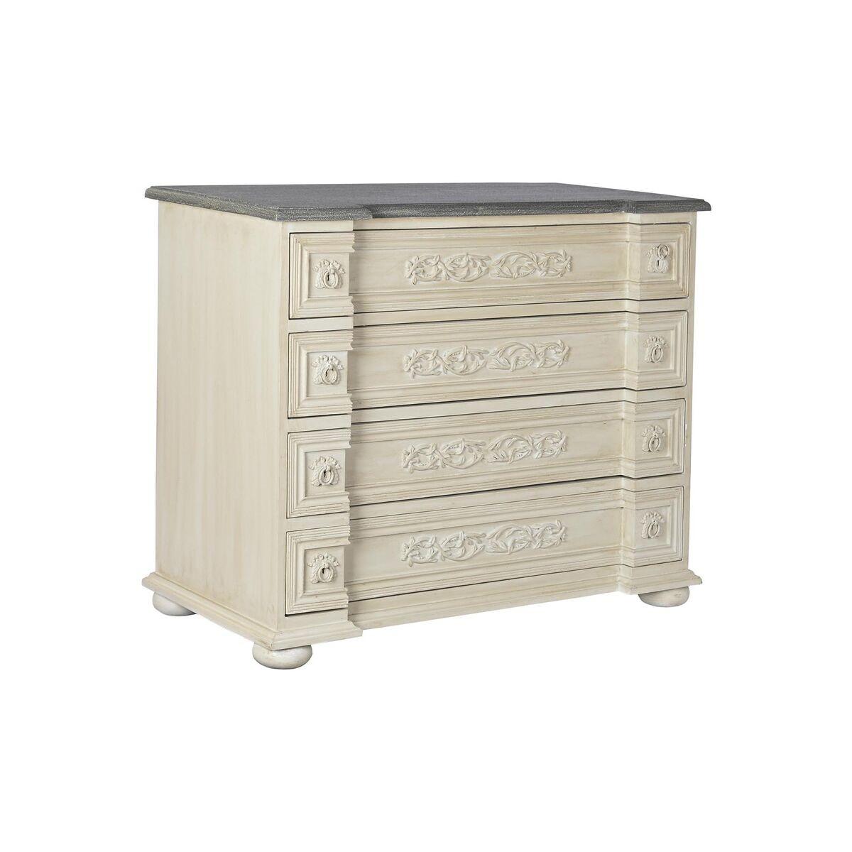 Kommode 100 X 50 X 83 5 Cm Grå Beige Mørkegrå Mangotræ Træ Mdf