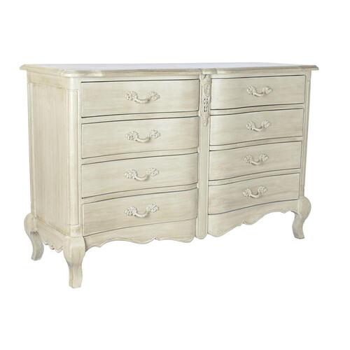 Kommode 140 x 50 x 90 cm Grå Beige Mangotræ Træ MDF