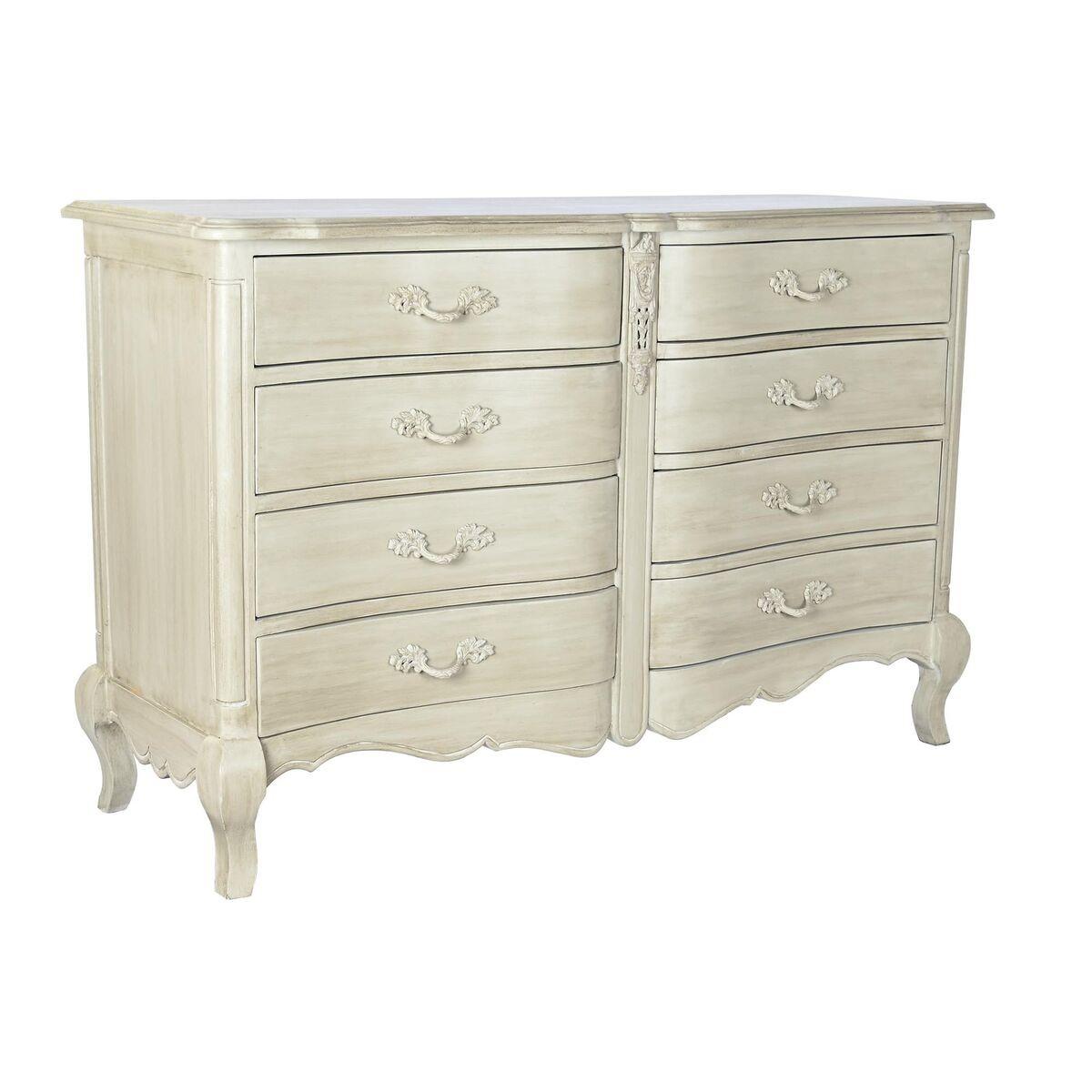 Kommode 140 x 50 x 90 cm Grå Beige Mangotræ Træ MDF