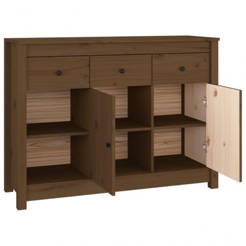Skænk 100×35×74 cm i massivt fyrretræ - gyldenbrun