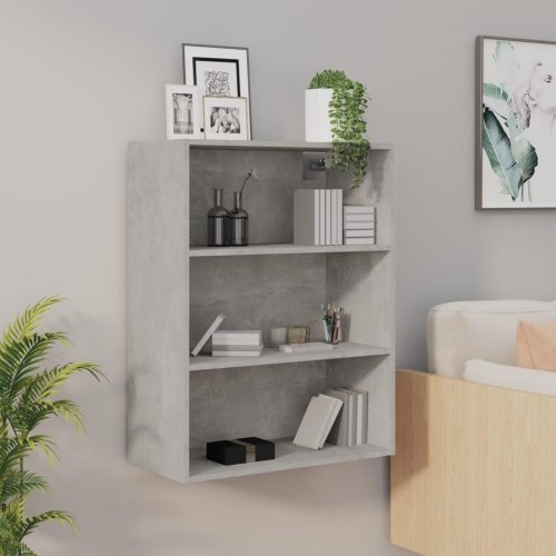 Vægskab 69,5 × 32,5 × 90 cm - betongrå, væghængt opbevaring