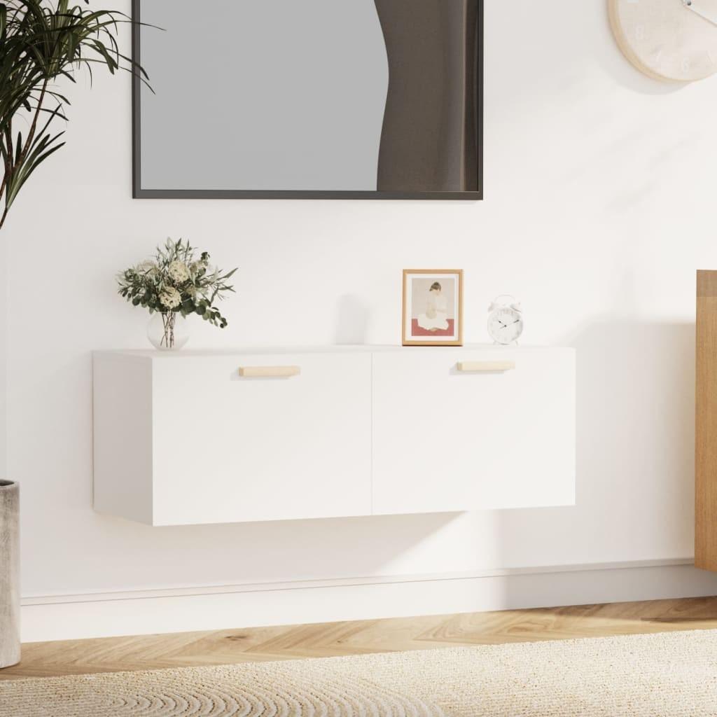 Vægskab 100 × 36,5 × 35 cm - konstrueret træ, hvid