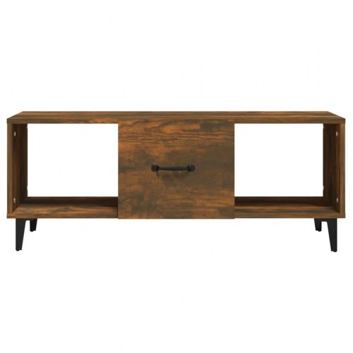 Sofabord i konstrueret træ - 102×50×40 cm, røget egetræsfarve