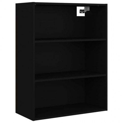 Vægskab 69,5 × 32,5 × 90 cm - sort, væghængt opbevaringsskab