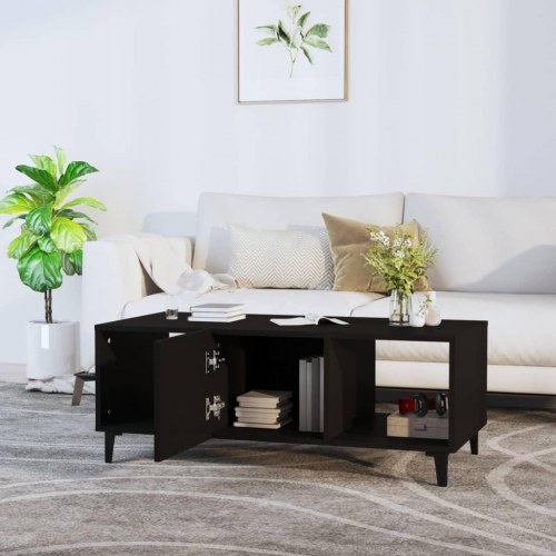 Sofabord i konstrueret træ - 102×50×40 cm, sort