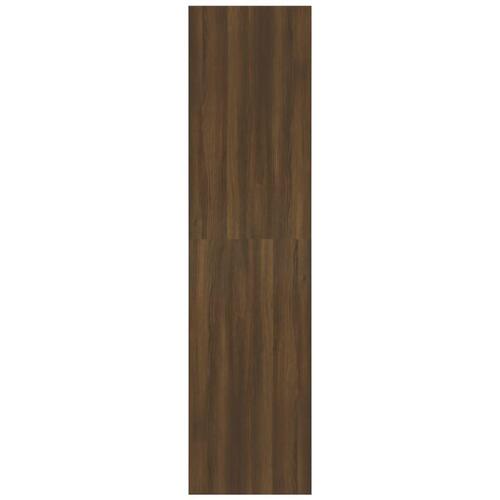 Klædeskab 100x50x200 cm konstrueret træ brun egetræsfarve