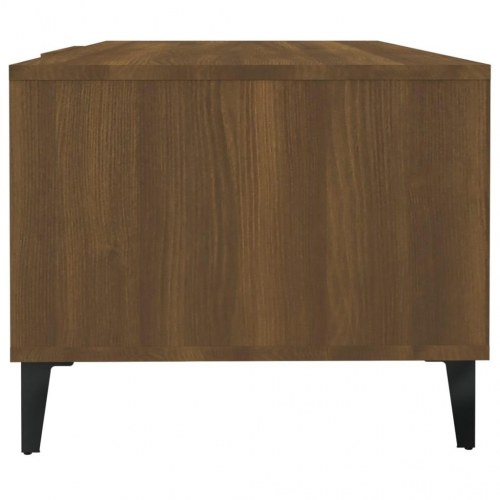 Sofabord med opbevaring 102×50×40 cm - brun egetræsfarve