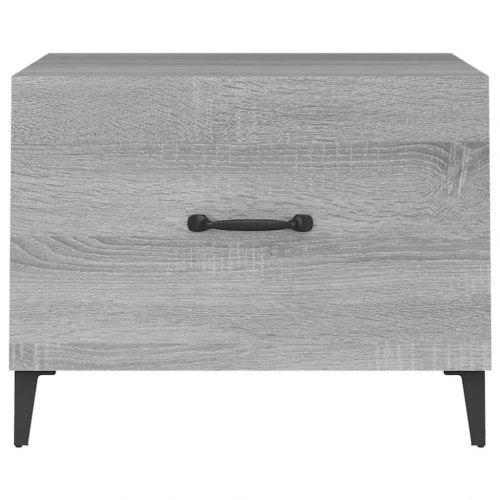 Sofaborde med metalben 2 stk. 50 x 50 x 40 cm - grå sonoma-eg