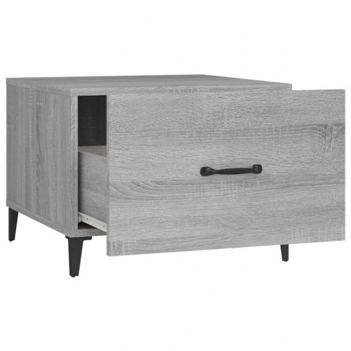 Sofaborde med metalben 2 stk. 50 x 50 x 40 cm - grå sonoma-eg